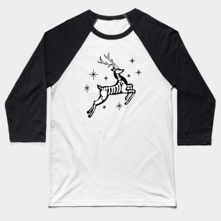 Skeleton Reindeer Baseball T-Shirt